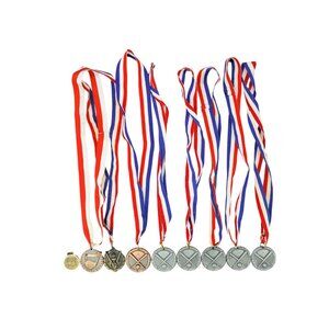 Vintage Baseball Medals Flint Hills Lot of 9 Silver Bronze Gold Golf Soccer